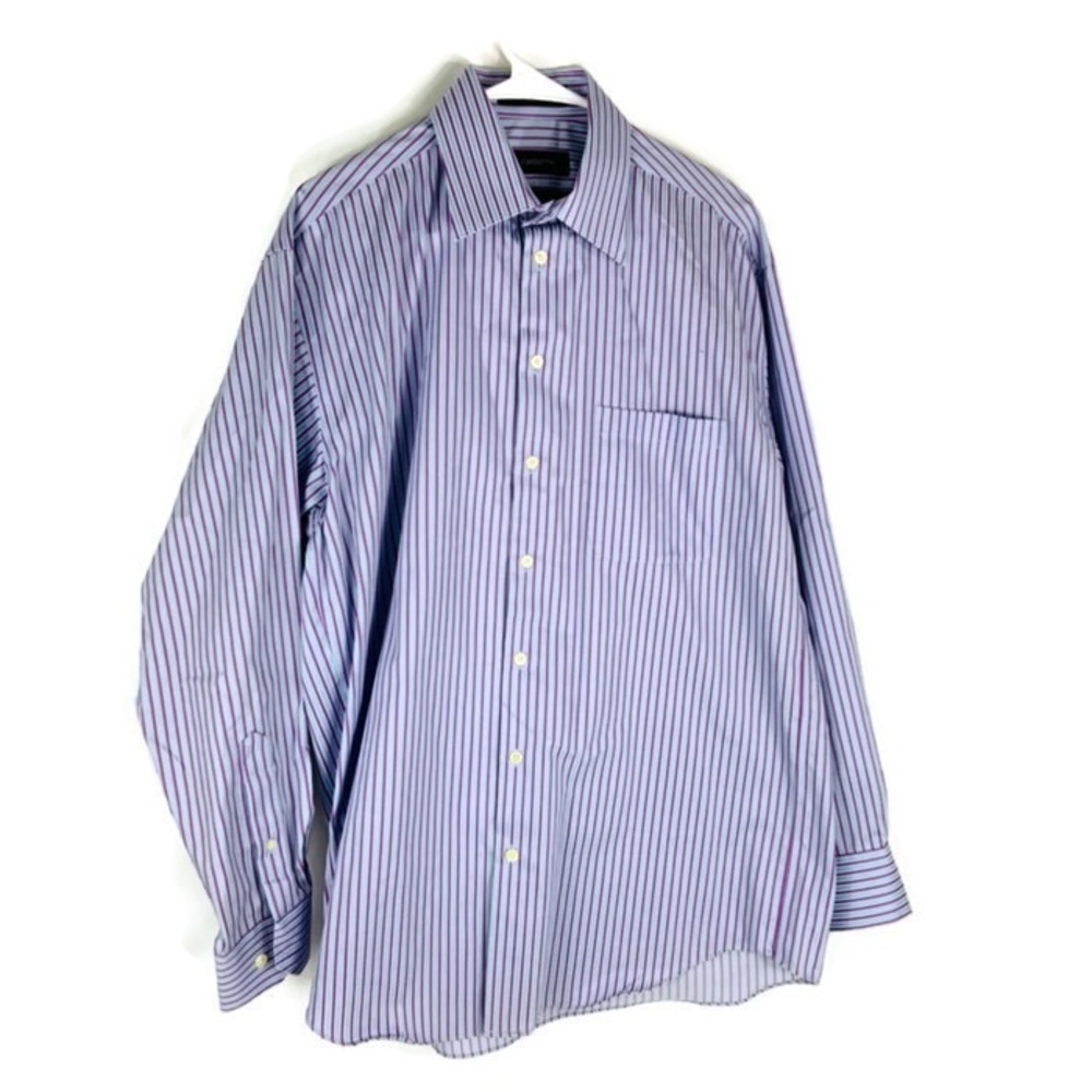 ‼️MOVING SALE‼️ Liz Claiborne Purple Stripes Button Down Shirt EUC